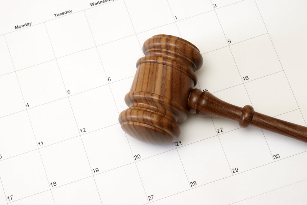 gavel on calendar