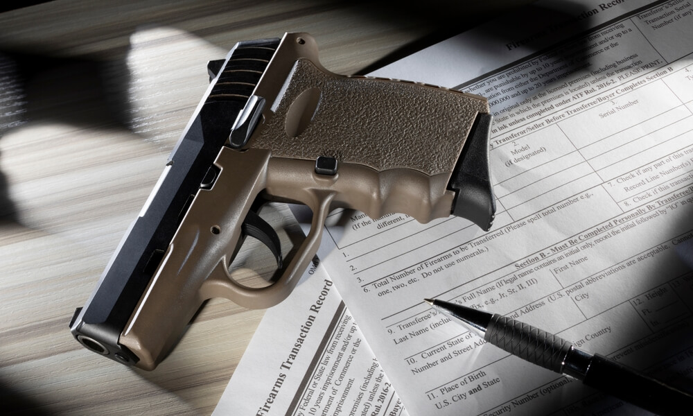 Handgun and firearm documents for a motion to suppress evidence in Monmouth County